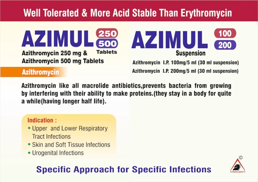 Azimul Vi AZIMUL-250 Tablets - Amcare Pharma
